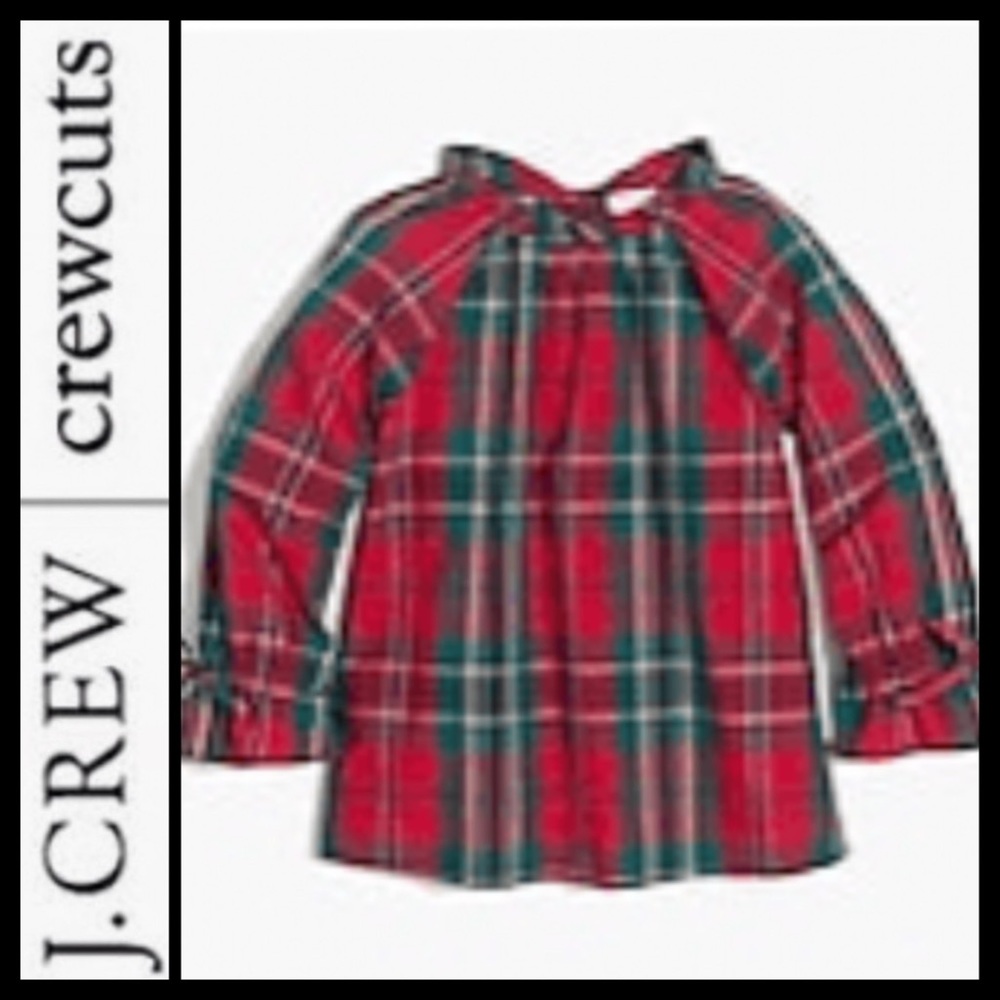 J. Crew|Crewcuts Tartan Plaid Holiday Blouse
